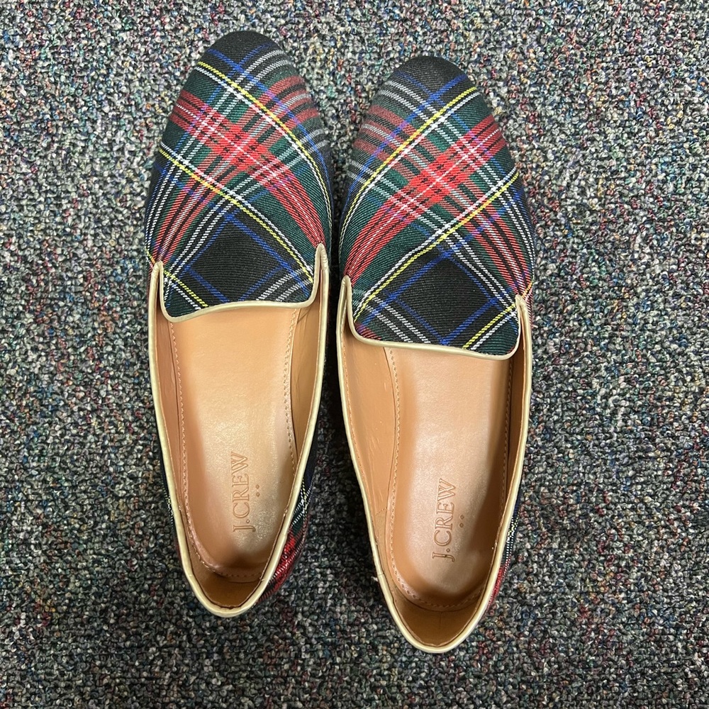 JCrew Factory Tartan Loafers